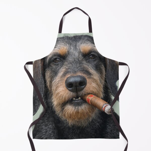 Item preview, Bad Boy Wirehaired Dachshund Smoking Cigar designed and sold by chicworld2026.