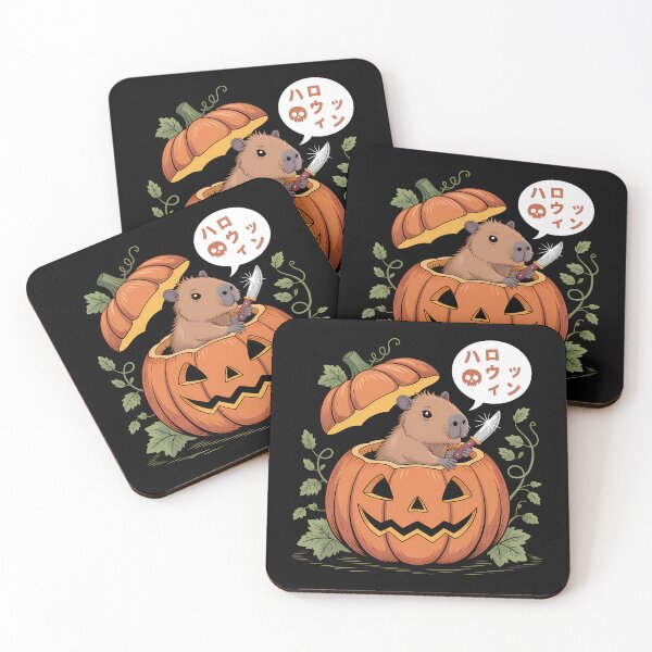 Item preview, Halloween Capybara in Pumpkin — Cute Kawaii Spooky Design designed and sold by LoFizzy.