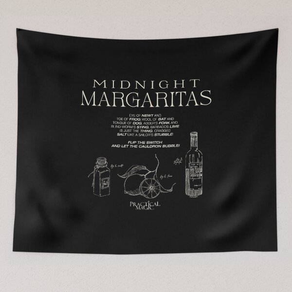 Item preview, Practical Magic Midnight Margaritas Witch Recipe Vintage Graphic designed and sold by Lycheelich.