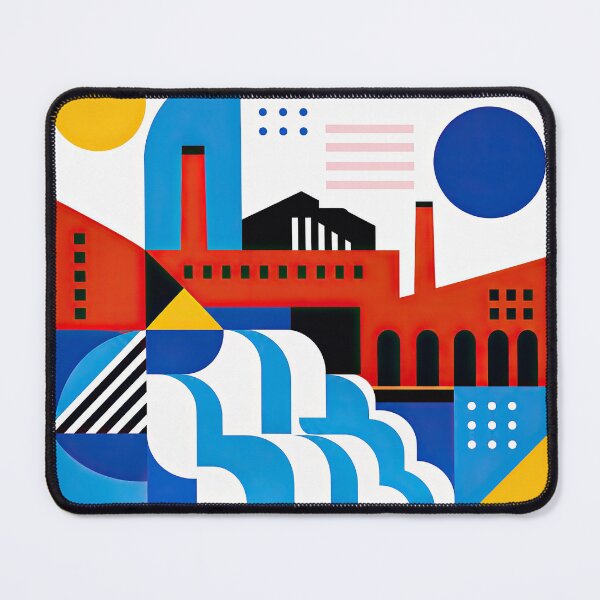 Item preview, Colorful geometric poster of Tampere, Finland featuring stylized designed and sold by ckybe.