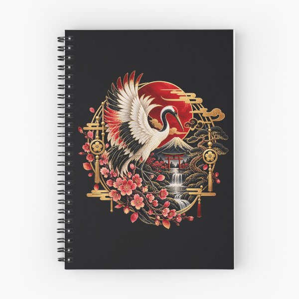 Item preview, Crimson Crane Sanctuary Japanese Crane Art designed and sold by d69designs.