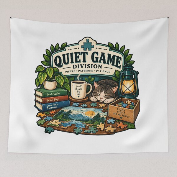 Item preview, Quiet Game Division – Pieces Patterns Patience Puzzle Club designed and sold by FindYouByZ.