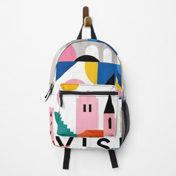 Item preview, Colorful geometric poster depicting Visby, Sweden, with stylized designed and sold by ckybe.