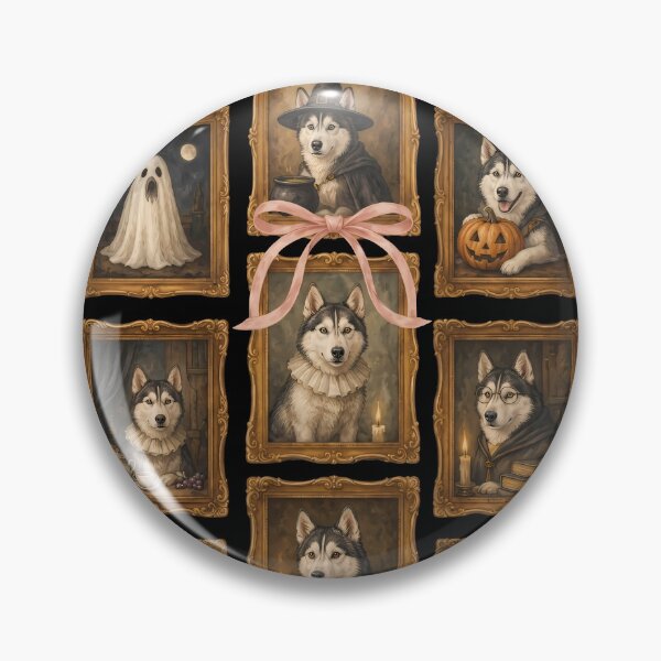 Item preview, Vintage Spooky Husky Dog Portraits Ghost Halloween designed and sold by ViVarRi.
