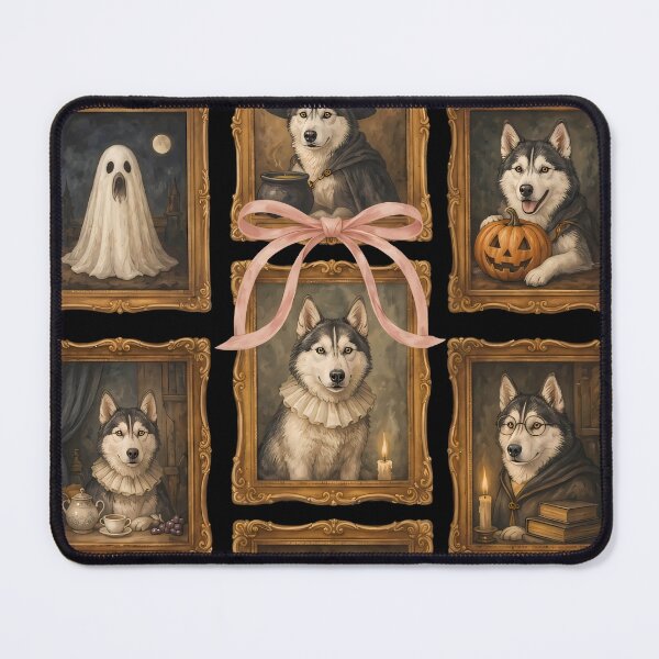 Item preview, Vintage Spooky Husky Dog Portraits Ghost Halloween designed and sold by ViVarRi.