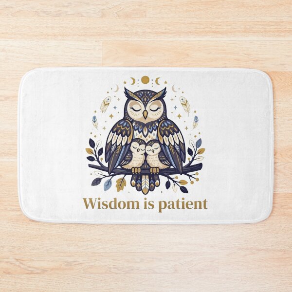 Item preview, Celestial Owl Family Illustration Wisdom is Patient designed and sold by Wildlife Wonders.