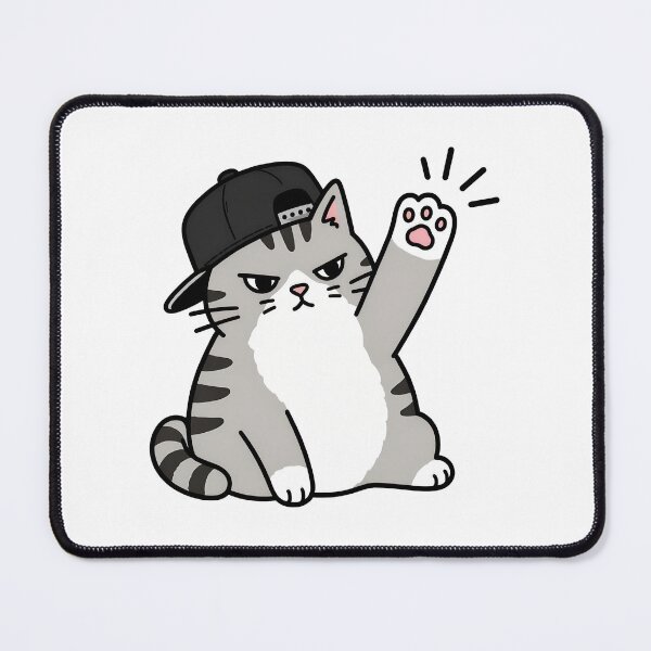 Item preview, Grumpy Cat with Cap Raising Paw designed and sold by GiaoCalonas.