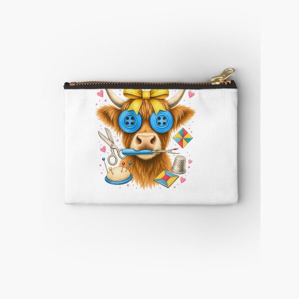 Item preview, Highland Cow Sewing Craft Buttons Scissors Thread Needle designed and sold by MarlaMaloneShop.