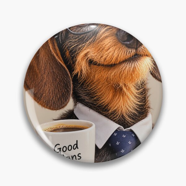 Item preview, Funny Office Dog with Coffee Mug designed and sold by chicworld2026.