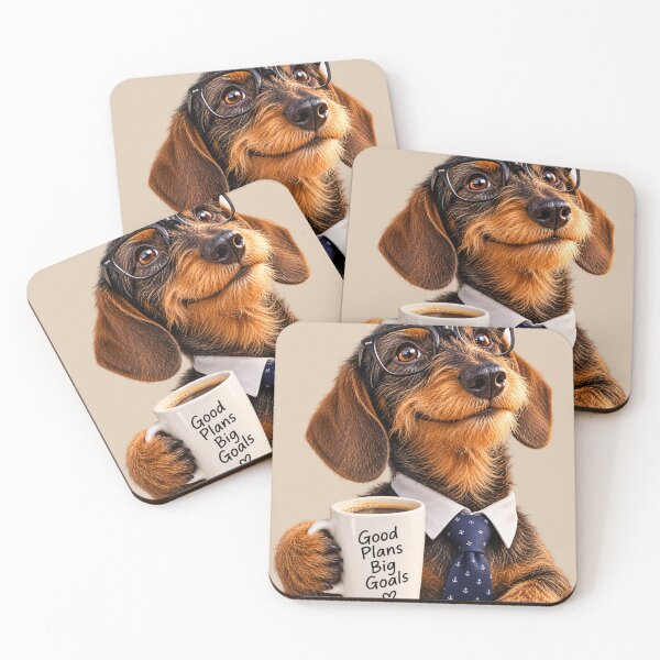 Item preview, Funny Office Dog with Coffee Mug designed and sold by chicworld2026.