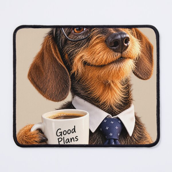 Item preview, Funny Office Dog with Coffee Mug designed and sold by chicworld2026.