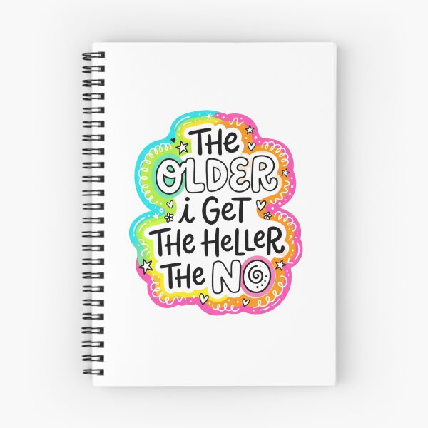Item preview, The Older I Get The Heller The No Funny Sarcastic Quote Retro Colorful Doodle designed and sold by raedattia.
