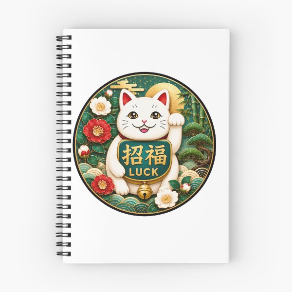 Item preview, Japanese Lucky Cat & Shofuku Kanji Art – Luck – Hisui Jade Palette designed and sold by  Miyabi Tonaegoto Art.