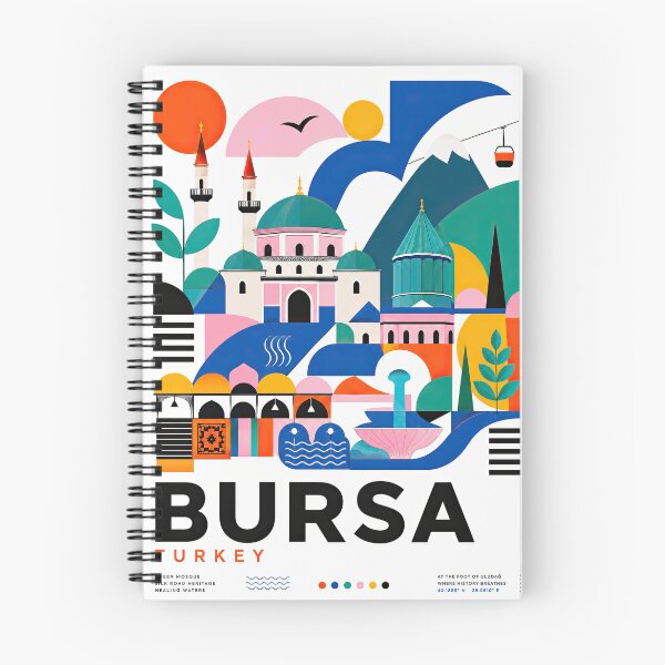 Item preview, Colorful illustrated travel poster featuring Bursa landmarks, mo designed and sold by ckybe.