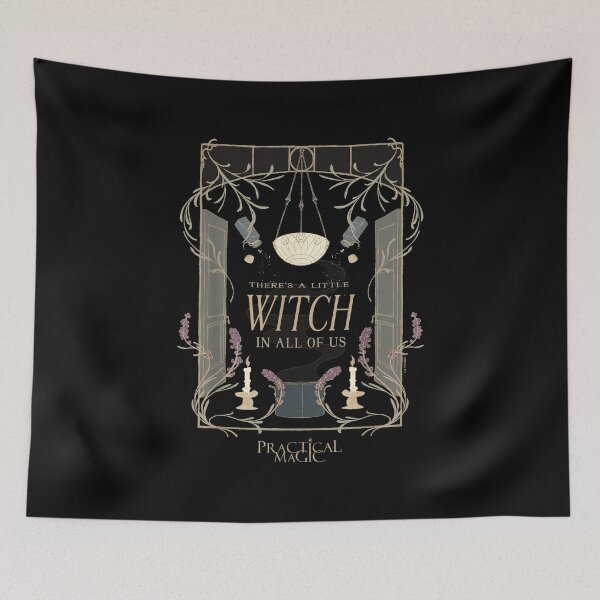 Item preview, Practical Magic There's a Little Witch Window Vintage Gothic Graphic designed and sold by Lycheelich.