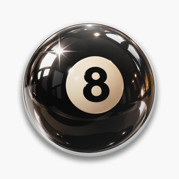 Item preview, Glossy Black 8 Ball Aesthetic – Retro Billiard Pool Game Sticker designed and sold by AstraDrip Studio.