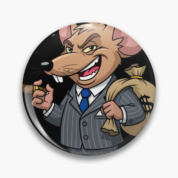 Item preview, Rich Boss Mouse with Money Bag & Cigar - Mobster Mouse Illustration designed and sold by 92160057.