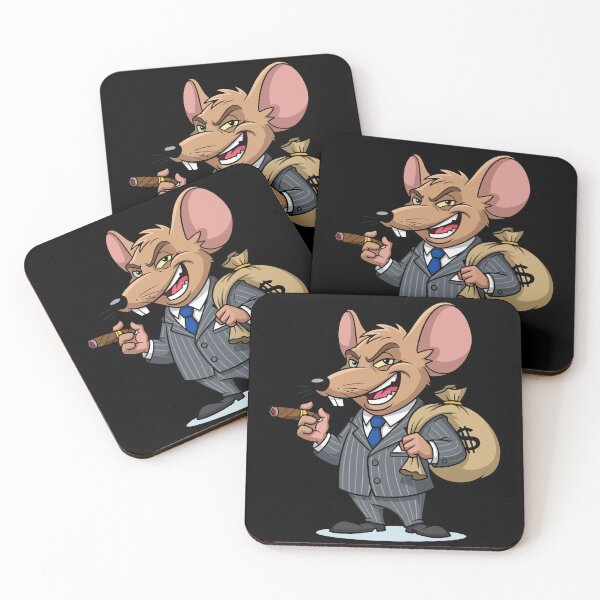 Item preview, Rich Boss Mouse with Money Bag & Cigar - Mobster Mouse Illustration designed and sold by 92160057.