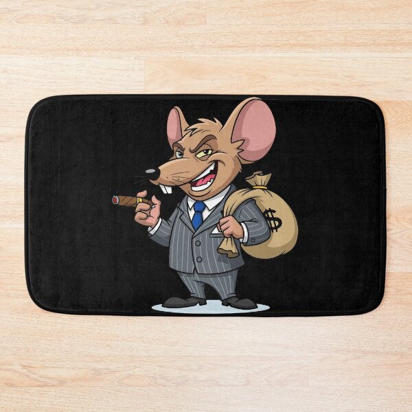 Item preview, Rich Boss Mouse with Money Bag & Cigar - Mobster Mouse Illustration designed and sold by 92160057.