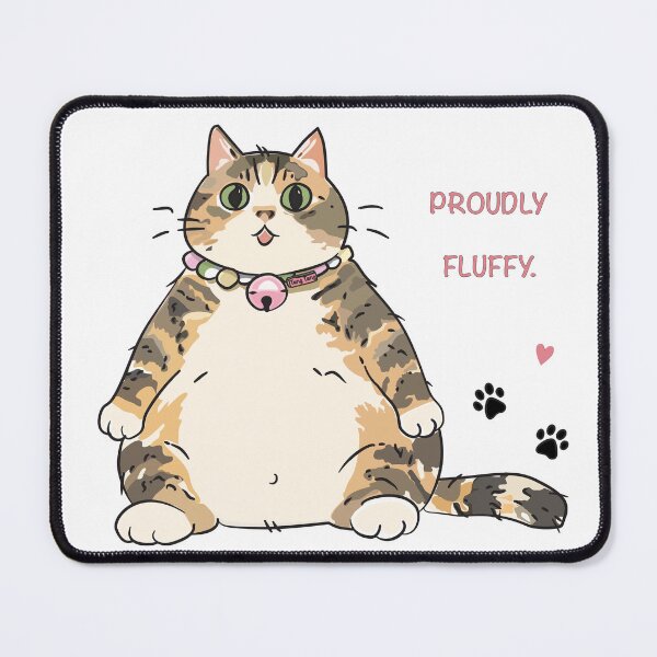 Item preview, Proudly Fluffy Funny Chubby Cat Cute Cat Lover Design designed and sold by NongKhaoYai.