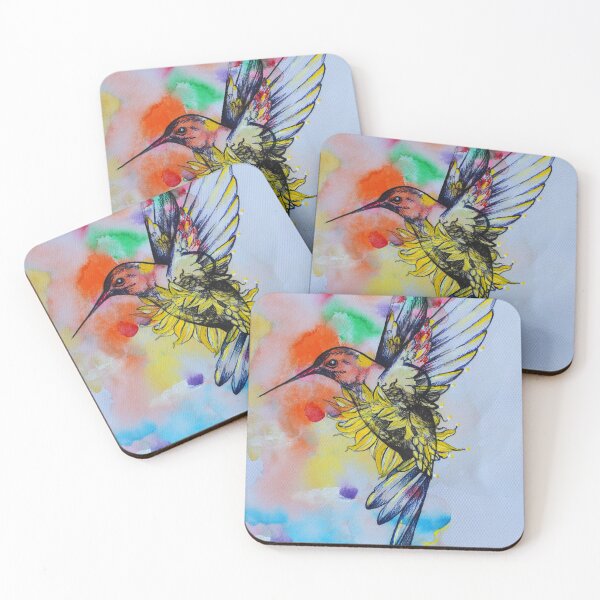 Item preview, Hummingbird Among Sunflowers designed and sold by ikleinart.