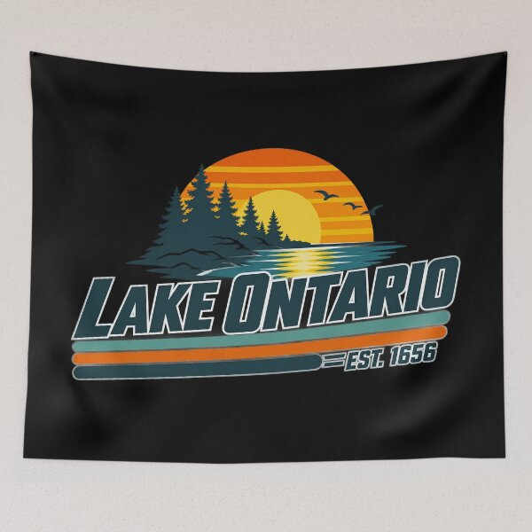 Item preview, Lake Ontario Vintage Lake Design for Great Lakes Lovers | Travel Gift designed and sold by Teetreasure2.