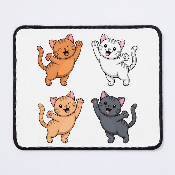 Item preview, Happy Dancing Cats — Cute Kawaii Cat Sticker Set Design designed and sold by LoFizzy.