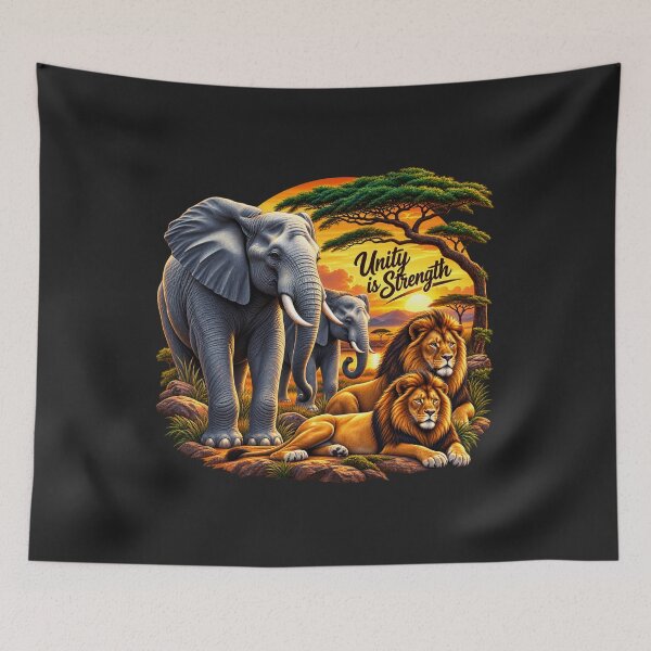 Item preview, Unity in the Wild: Majestic African Wildlife at Sunset designed and sold by 'VARI'.