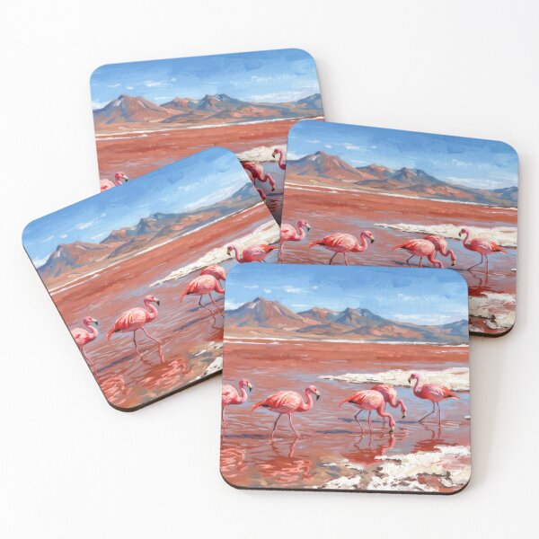 Item preview, Laguna Colorada Flamingos designed and sold by RedPeaStudio.