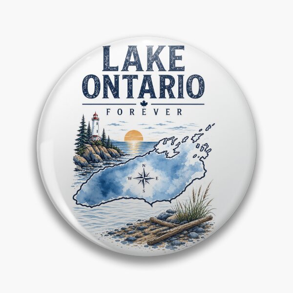 Item preview, Lake Ontario Forever Vintage Map Lighthouse  designed and sold by Abigaildixon92.