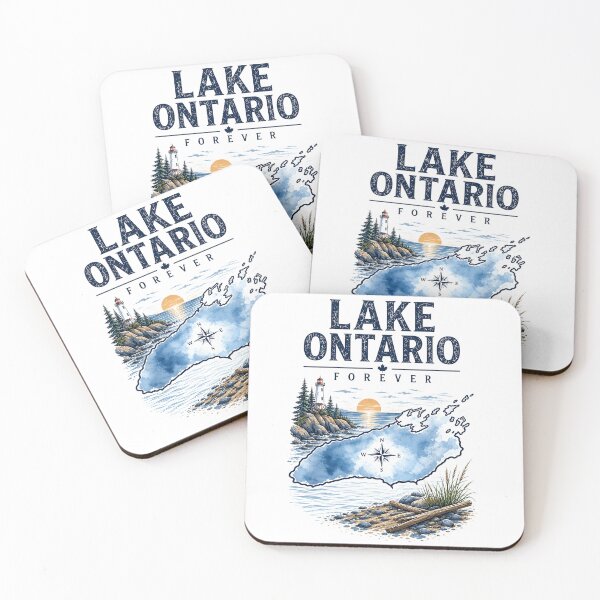 Item preview, Lake Ontario Forever Vintage Map Lighthouse  designed and sold by Abigaildixon92.
