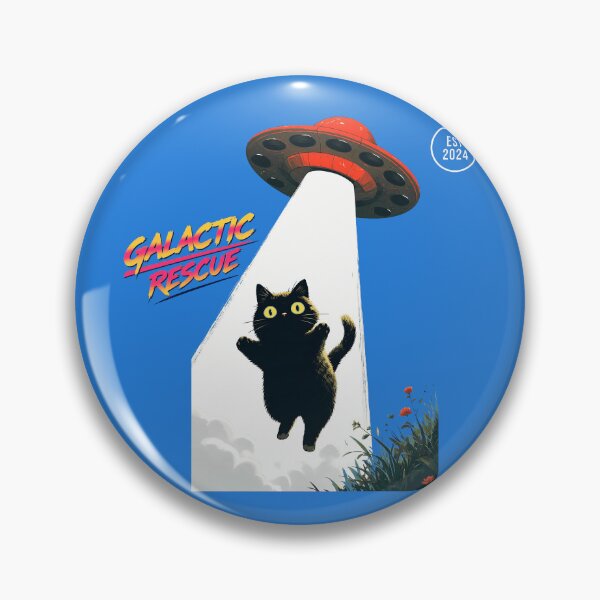 Item preview, Cat UFO Abduction Retro Poster designed and sold by FailedScientis.