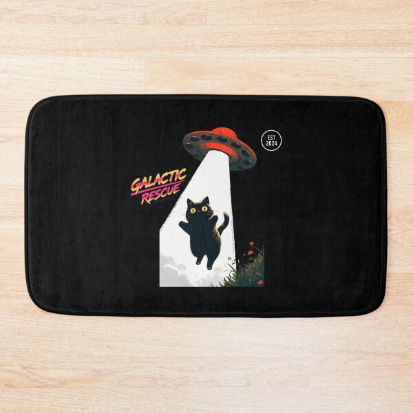 Item preview, Cat UFO Abduction Retro Poster designed and sold by FailedScientis.