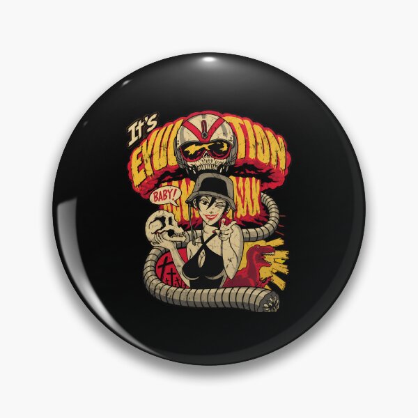 Item preview, It's EVOLUTION BABY  Mushroom Cloud Skull Art designed and sold by CECILBOULAN.