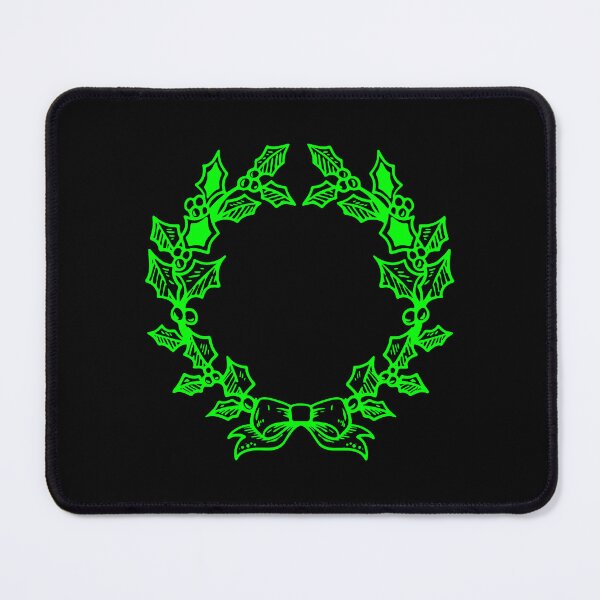 Item preview, Lime Vintage Holly Wreath Christmas Design designed and sold by pattern-archive.