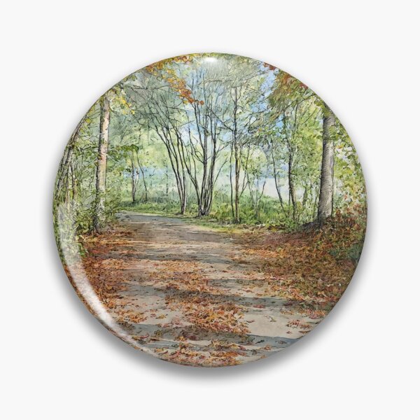 Item preview, Autumn watercolor: forest path designed and sold by Axokris.