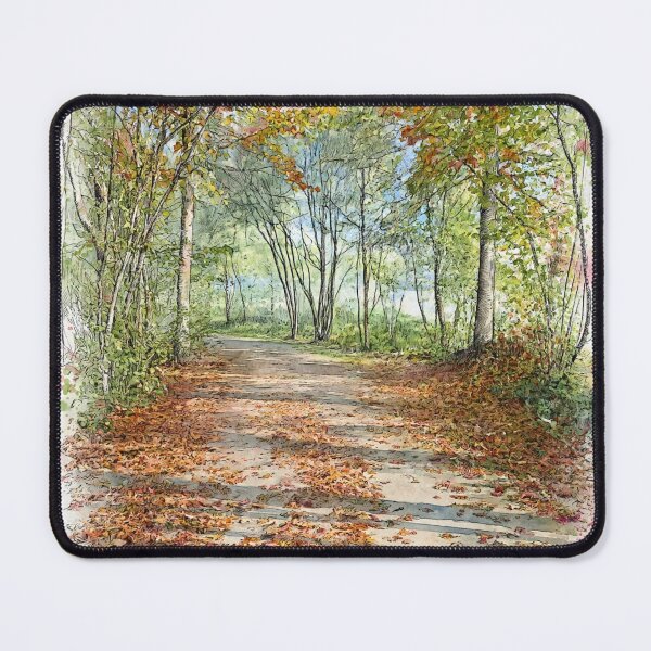Item preview, Autumn watercolor: forest path designed and sold by Axokris.