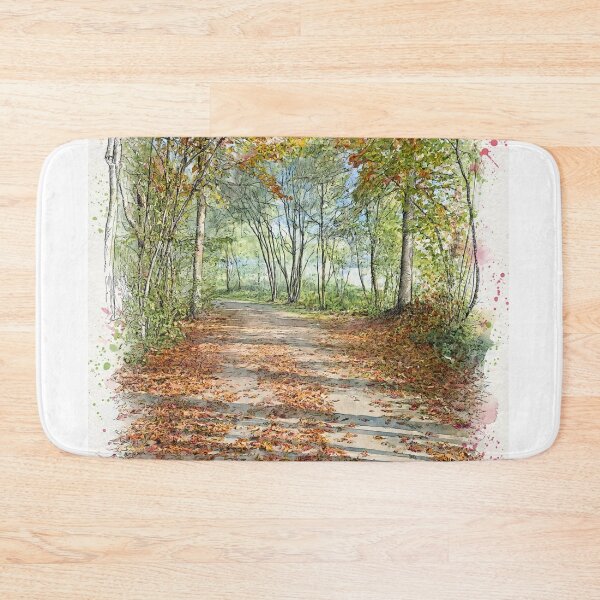 Item preview, Autumn watercolor: forest path designed and sold by Axokris.