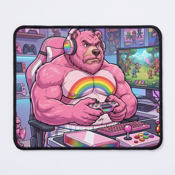 Item preview, Bear Gaymer designed and sold by TheBearthquake.