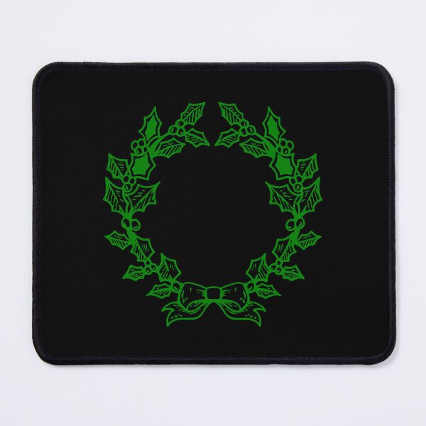 Item preview, Green Vintage Holly Wreath Christmas Design designed and sold by pattern-archive.
