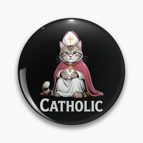 Item preview, Catholic Cat — Funny Cat Pun Design for Catholics designed and sold by LoFizzy.