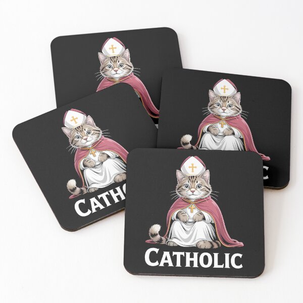 Item preview, Catholic Cat — Funny Cat Pun Design for Catholics designed and sold by LoFizzy.