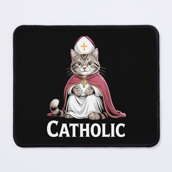 Item preview, Catholic Cat — Funny Cat Pun Design for Catholics designed and sold by LoFizzy.