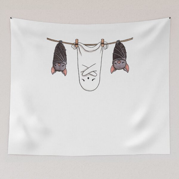 Item preview, Bats Hanging Beside Ghost Funny Halloween Cute Spooky designed and sold by MarlaMaloneShop.