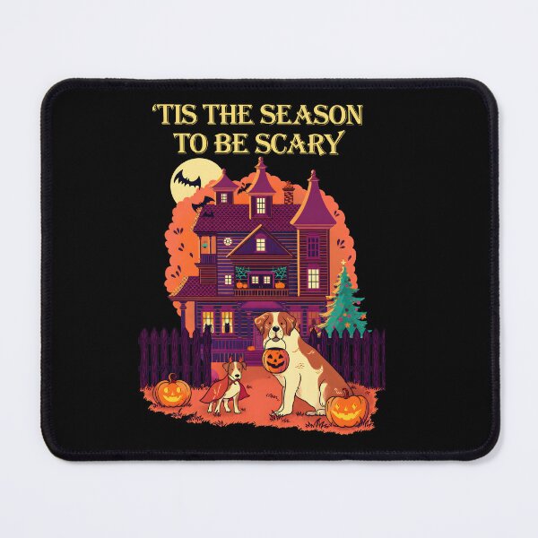 Item preview, Tis The Season To Be Scary Haunted House Dogs Halloween Christmas designed and sold by MarlaMaloneShop.