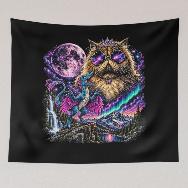 Item preview, This is an Outrage Funny Princess Cat Dinosaur Donut Meme  designed and sold by LakenDraphil.