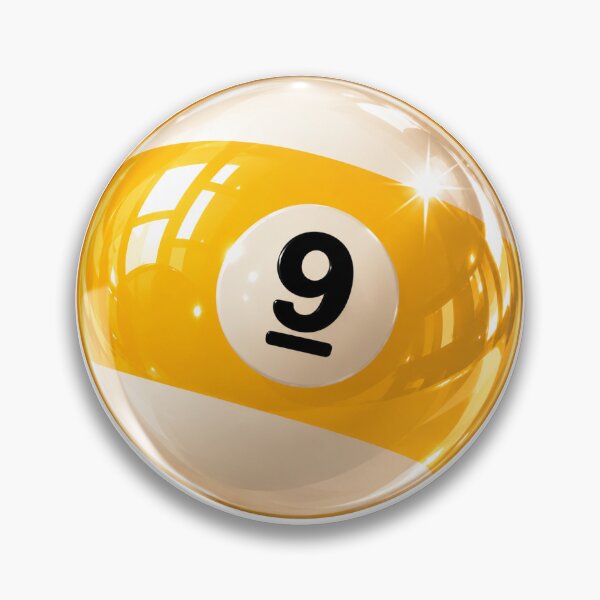 Item preview, Glossy Yellow 9 Ball Aesthetic – Retro Billiard Pool Game Sticker designed and sold by AstraDrip Studio.