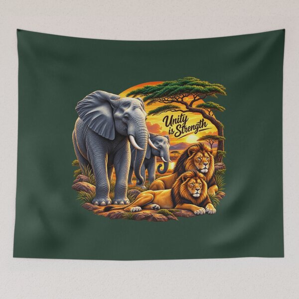 Item preview, Unity in the Wild: Majestic African Wildlife at Sunset designed and sold by 'VARI'.