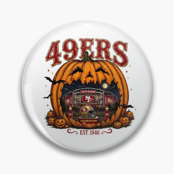 Item preview, 49ers Halloween Pumpkin Stadium Football designed and sold by TigerCalvin.