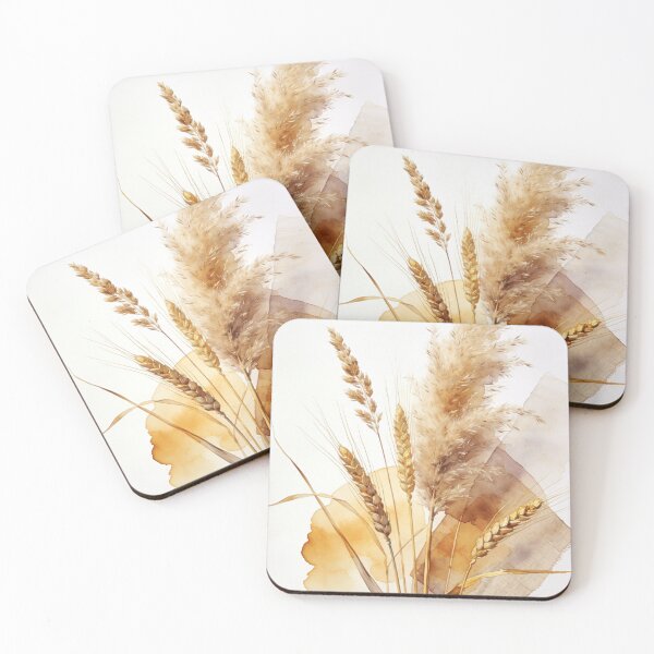 Item preview, Dried Pampas Grass & Wheat Watercolor - Earthy Boho Botanical Wall Art designed and sold by sana designer.